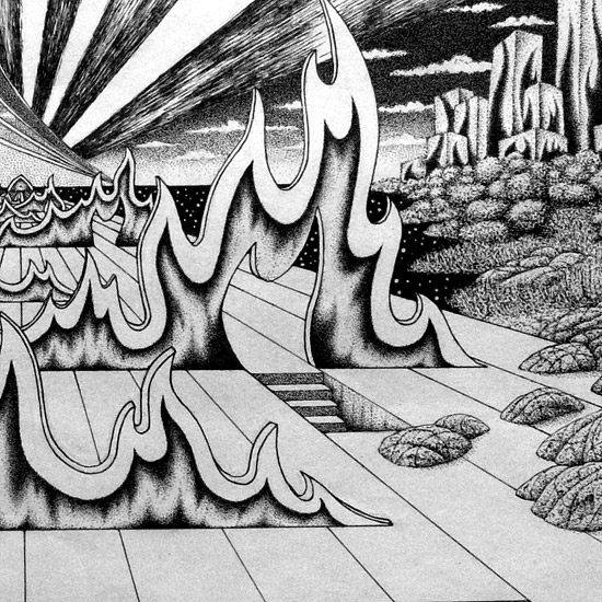 Flame drawing detail - July 18, 2011